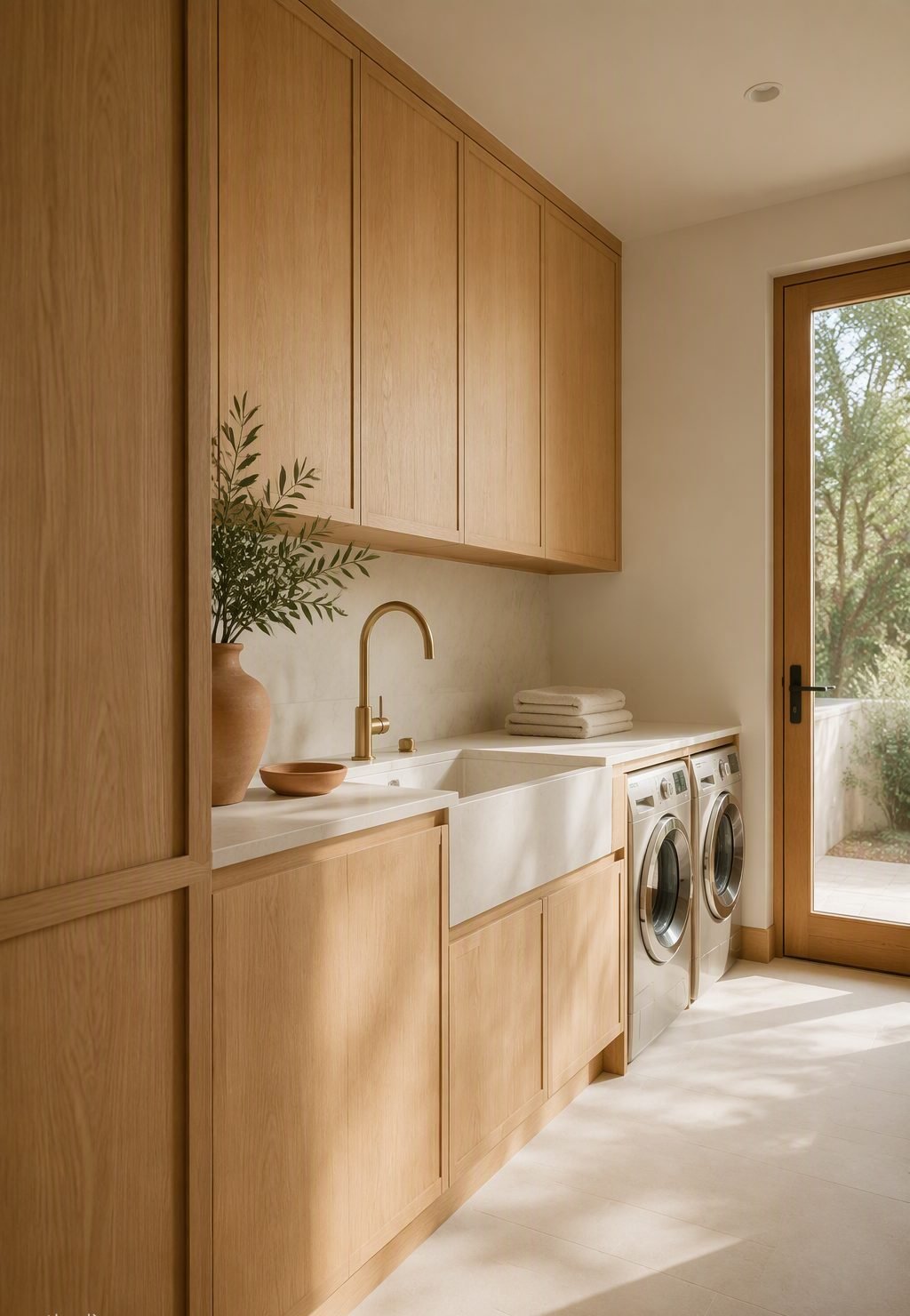 Willow Laundry — floor-to-ceiling laundry cabinetry